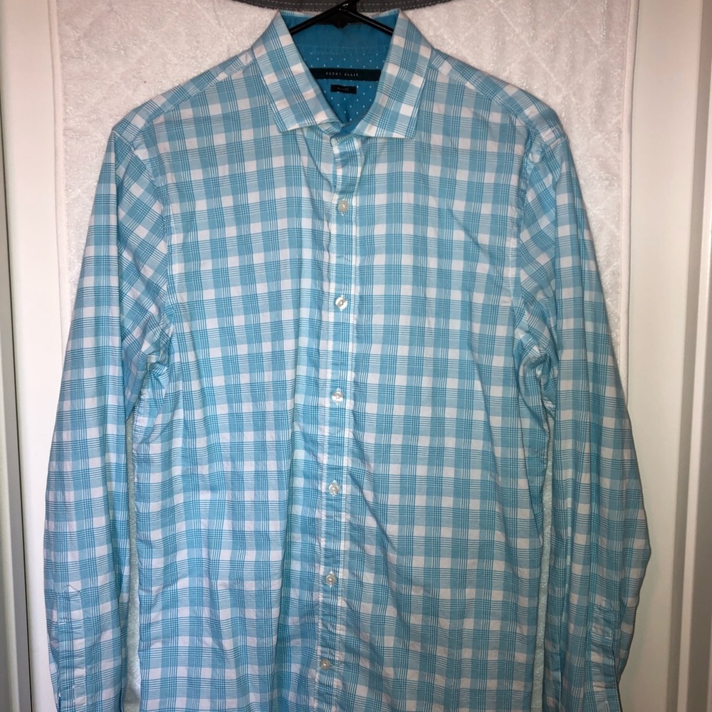 Perry Ellis slim fit casual shirt  Sz M